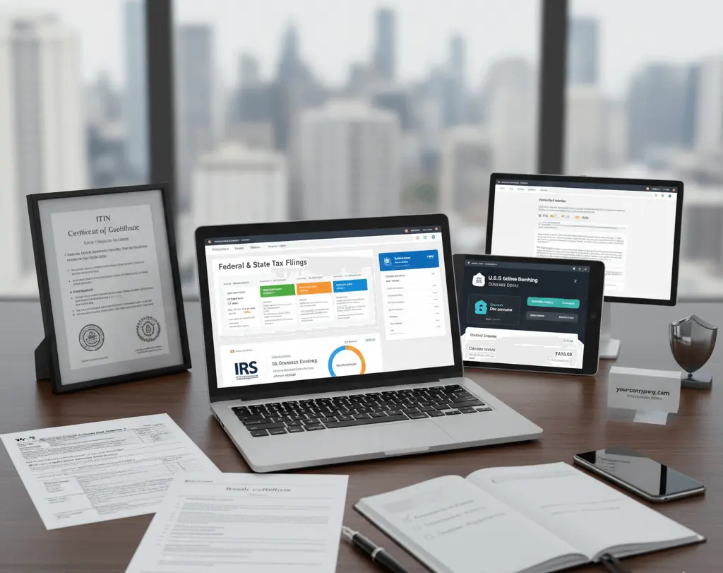 US Tax Filing, Banking Setup & Business Compliance Services — Monezzi